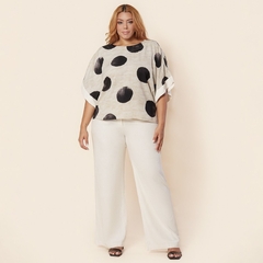 BLUSA AMPLA COM RECORTE NAMANGA - Chalana Plus Size