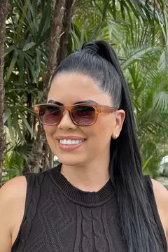 OCULOS DE SOL ADAM QUADRADO UNISSEX CARAMELO na internet