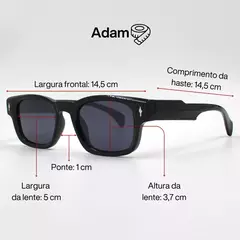 OCULOS DE SOL ADAM QUADRADO UNISSEX CARAMELO - Chalana Plus Size
