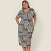 VESTIDO MIDI MALHA VISCOLYCRA ANIMAL PRINT