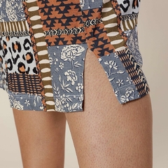 VESTIDO MIDI MALHA VISCOLYCRA ANIMAL PRINT - comprar online