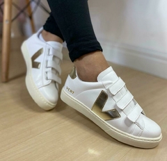 Vert velcro branco/dourado na internet