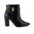 Bota Ankle Boot Feminina Vizzano Salto Bloco com Bico Fino e Detalhe Dourado - comprar online