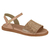 Sandalia Feminina Rasteira Flat Moleca Cabedal Napa Brilho - loja online