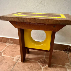 Banco/banqueta com Mosaicos Cobogó Amarelo - comprar online
