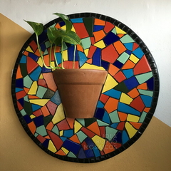 Painel de jardim em Mosaicos - Colorido
