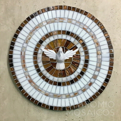 Quadro divino em mosaicos - Bronze