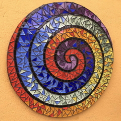 Mandala em mosaicos - Espiral