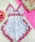 Baby doll malha fria com detalhes em rendinha