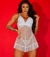 Camisola branca tule com bojo