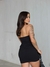 Conjunto blusa assimétrica + saia Preto - comprar online
