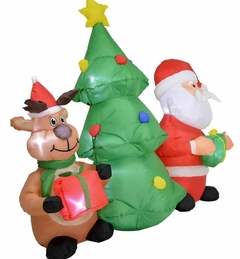 inflable de santa y reno - comprar en línea