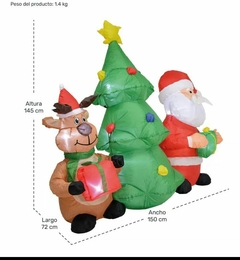 inflable de santa y reno - tienda en línea