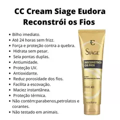 CC Cream Siàge Reconstrói os Fios 100ml na internet