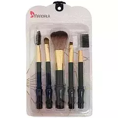 Kit com 05 Pincéis para Maquiagem Mandala