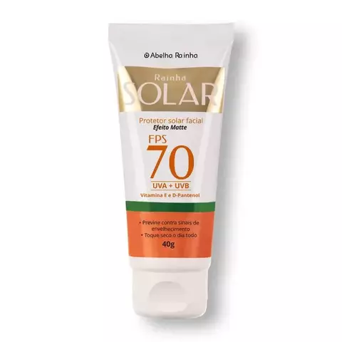 Rainha Solar - Protetor Solar Facial Antioleosidade FPS 70 - 40g