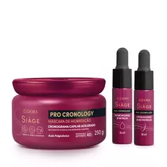 Combo Siàge Pro Cronology: Máscara de Hidratação 250g + Potencializador de Nutrição 10ml + Potencializador de Reconstruç