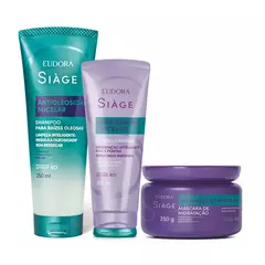 Combo Siàge Hidratação Micelar: Shampoo Anti Oleosidade 250ml + Condicionador 200ml + Máscara Capilar 250g - comprar online