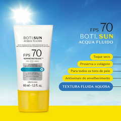 Protetor Solar Facial Antissinais FPS70 BOTI.SUN Acqua Fluido 40ml - comprar online