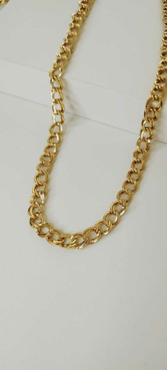 Corrente Ello Duplo Banhada a Ouro.