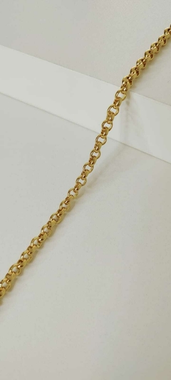 Corrente Elo Português Fina CR1012 Banhada a Ouro. - comprar online