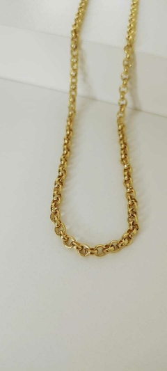 Corrente Elo Português Fina CR1012 Banhada a Ouro.