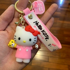 Llavero de Goma Hello Kitty - Rosa Con Muñecos - comprar online