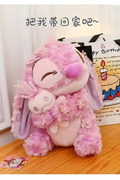 Peluche de Stitch - Rosa Con Flores 35CM - comprar online