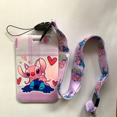 Portasube con Correa de Stitch - Con Stitch Rosa Angel - comprar online