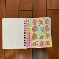 Libro tapa dura con agua adentro y brillo de Stickers de Capibara - Al Azar - - tienda online