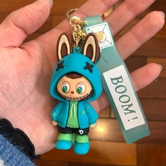 Llavero de Goma de Labubu -Color Turquesa y Verde Tira Boom - comprar online