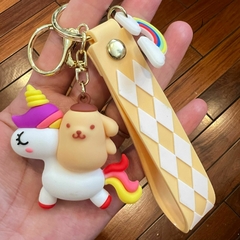 Llavero de Goma Pompompurin - Unicornio Violeta Rosa Amarillo - comprar online