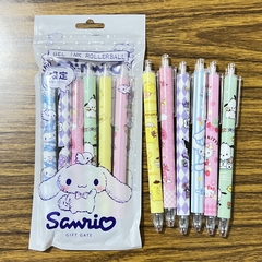 [Set De 6 Lapiceras]Sanrio Tinta Negro Retractil Calidad Premium en internet