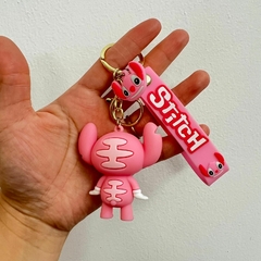 Llavero de Goma de Stitch Rosa - Con Guantes - comprar online