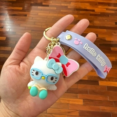 *Llavero de Goma de Hello Kitty - Anteojos