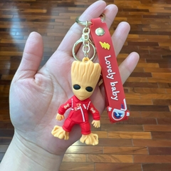Llavero de Goma de Groot - Rojo Intenso