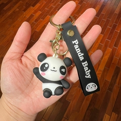 Llavero de Goma de Panda - Saludando