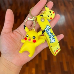 Llavero de Goma de Pikachu - Saludando
