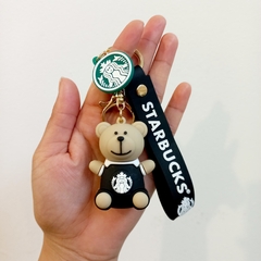 Llavero de Goma de Osos Starbucks - Sentado con Delantal Negro