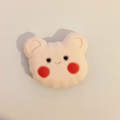 Pins para Crocs - Cabeza de Oso Rosa