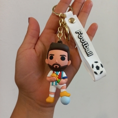 **Llavero de Goma de Messi - Con la Copa