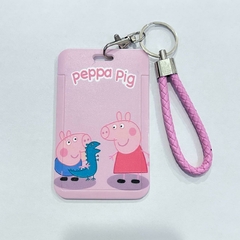 -*Portasube con Soga de Peppa Pig - Fondo Rosa