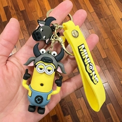 **Llavero de Goma de Minions - Alto Con Disfraz de Toro