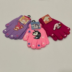 Guantes de Personajes Infantiles Packs de 3 - My Melody, Unicornio, Cinamoroll