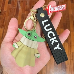 Llavero de Goma de Baby Yoda - Sonriente