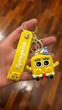 Llavero de Goma de Bob Esponja - Bob Gorro de Cumpleaños