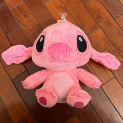 Peluche de Stitch Rosa - Cabezón y Orejas para abajo -21cm-