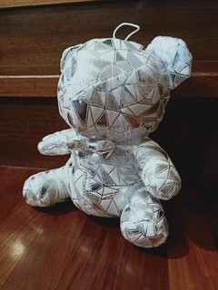 *Peluche de Oso con Brillos - Blanco -23cm-