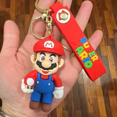 Llavero de Goma - Mario Rojo con hongo