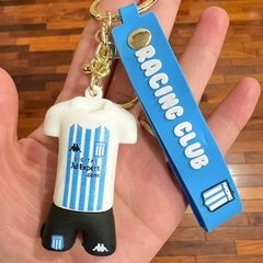 Llavero de Goma de Remera de Racing